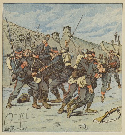 Episode of the Capture of Faverolles by after Louis Charles Bombled