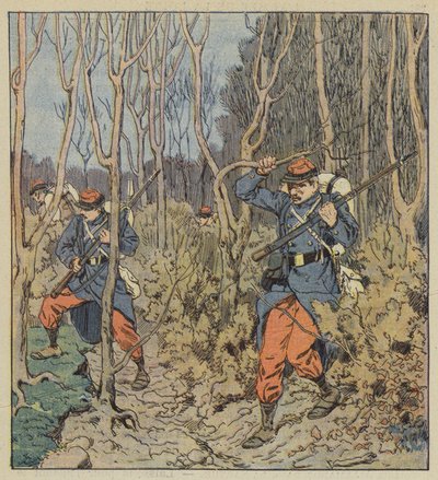 Our Soldiers in the Forest by after Louis Charles Bombled