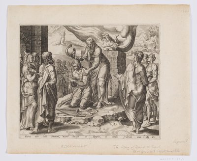 Samuel Anointing David by after Maarten van Heemskerck