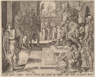 David before Saul by after Maerten van Heemskerck