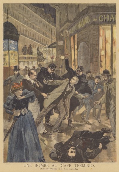 Arrest of the Cafe Terminus Bomber by after Oswaldo Tofani