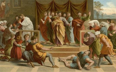 Death of Ananias by after Raphael