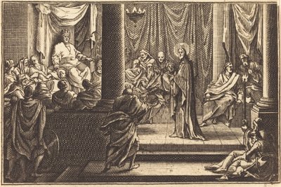 Christ before Caiaphas by after Sébastien Le Clerc I