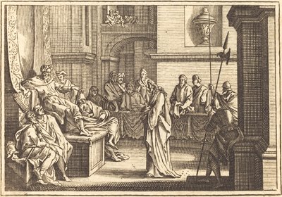 Christ before Herod by after Sébastien Le Clerc I