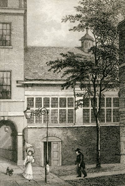 Barnards Inn Hall, 1830 by Thomas Hosmer after Shepherd