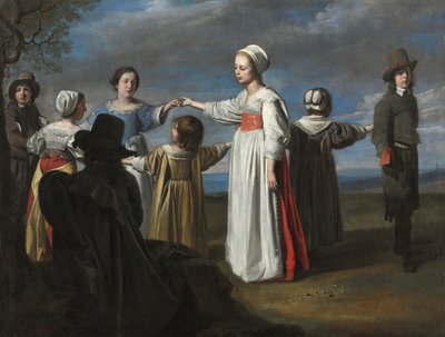 Children Dancing by circle of Le Nain