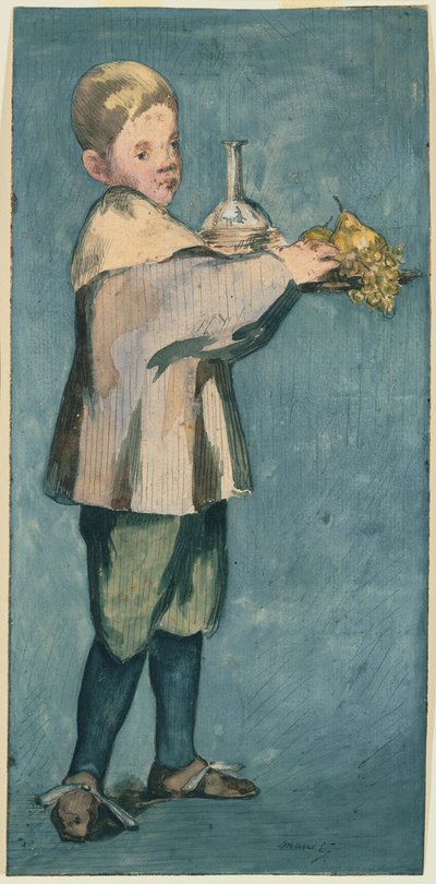Boy Carrying a Tray by Édouard Manet