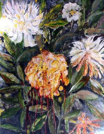 Bleeding peony, 2017 by jocasta shakespeare