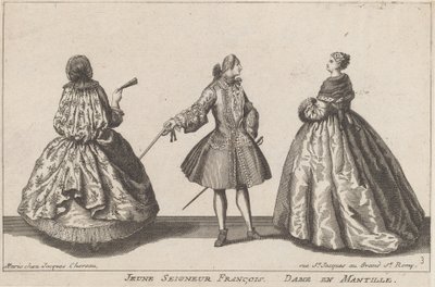 Young Lord François / Lady in Mantilla by published by Jacques Chéreau