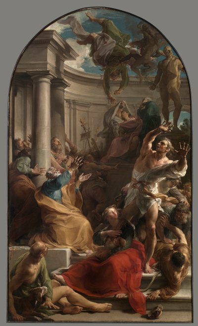 The Fall of Simon Magus by studio of Pompeo Batoni