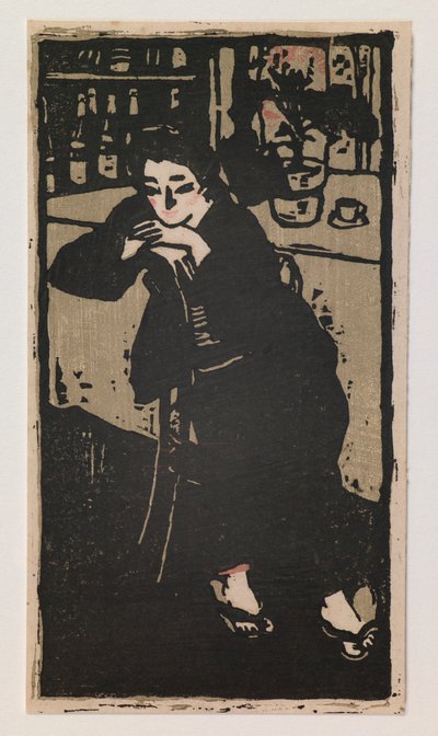 Woman in a Café by Ôta Saburô