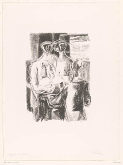 Couple at the Table by unknown (signed by artist)