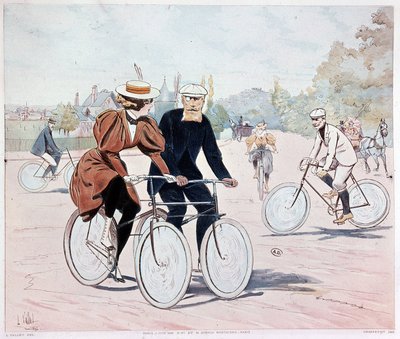 tandem bike painting