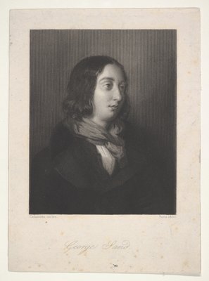 Portrait Of George Sand By Luigi Calamatta: Fine Art Print