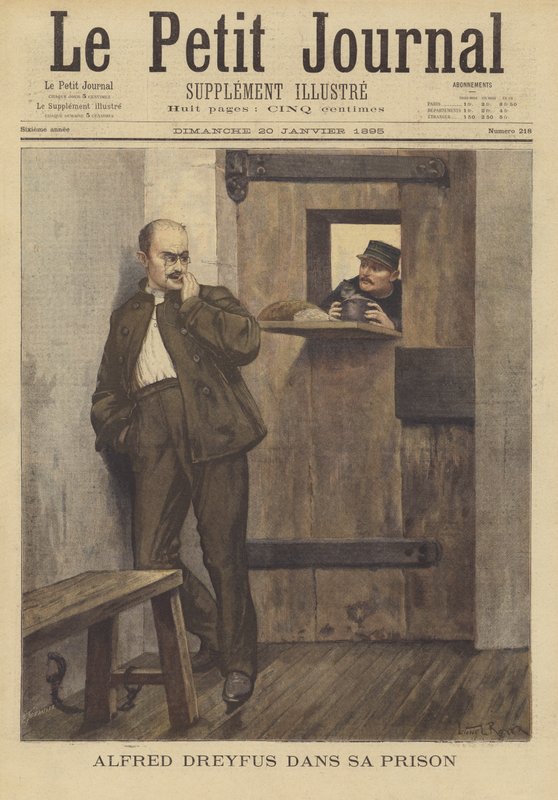 Alfred Dreyfus in His Prison Cell by French School