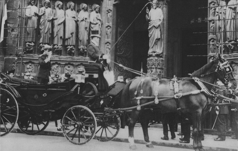 Alphonse XIII at Notre-Dame by (after) French Photographer