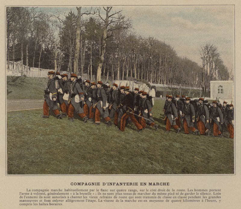 Infantry Company on the March by (after) French Photographer
