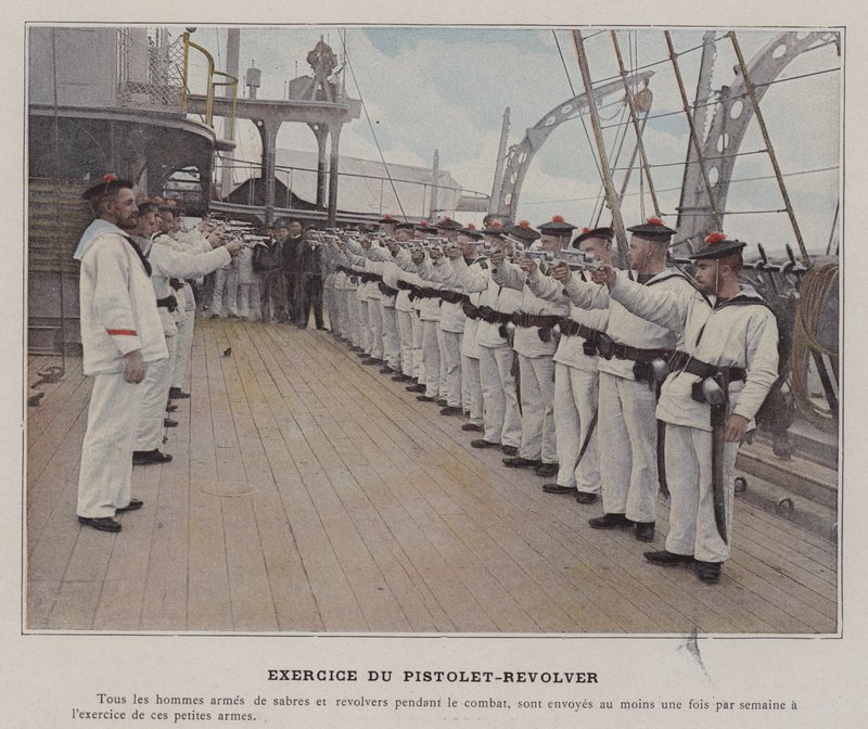 Pistol-Revolver Exercise by (after) French Photographer