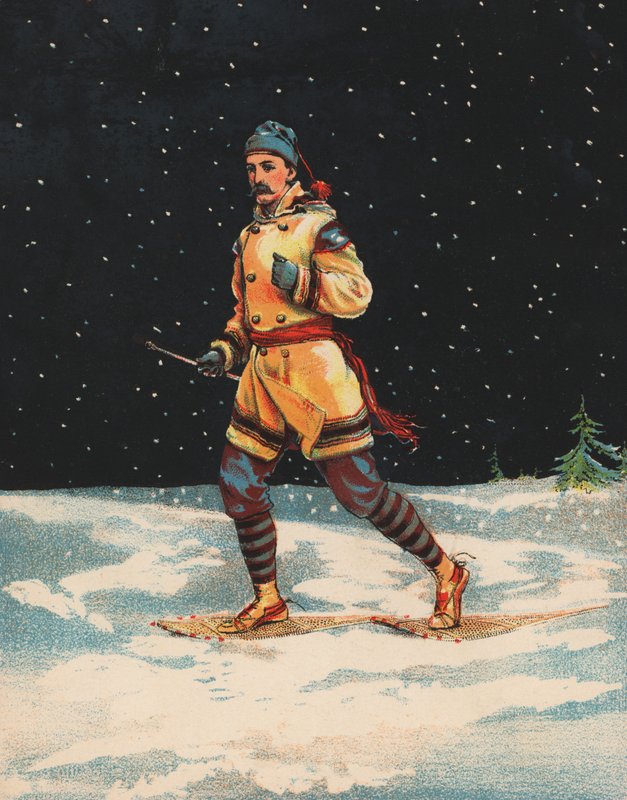 Man Snowshoeing by American School