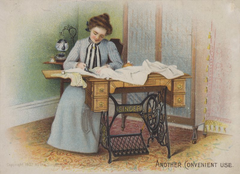 Singer Sewing Machine, The Handy Extension Leaf, Mothers Helper by American School