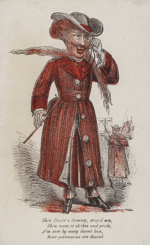 Caricature of a dandy by English School