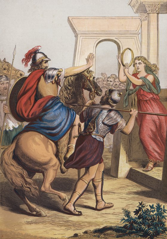 Jephthah Meeting His Daughter by English School