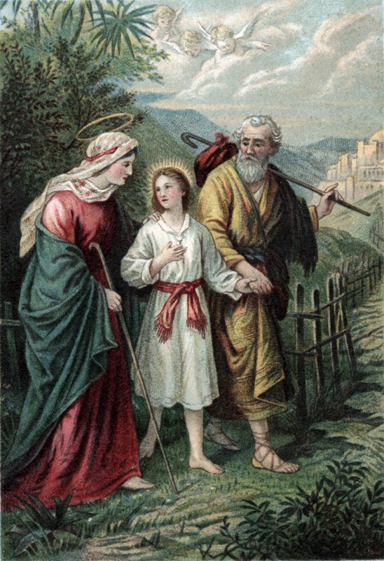 Joseph and Mary with Jesus by English School