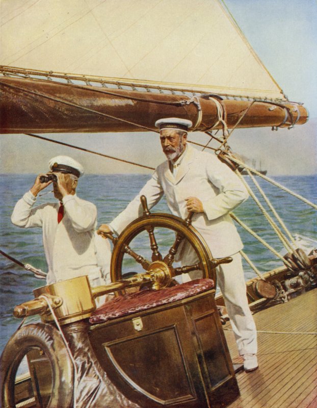 King George as a yachtsman at Cowes in 1924 by English School