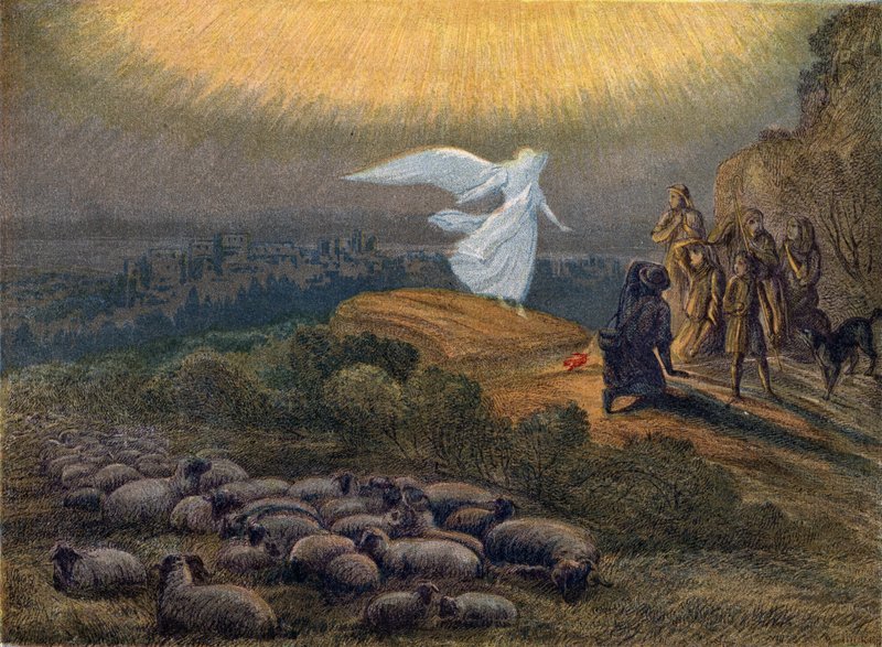 The Shepherds at Bethlehem by English School