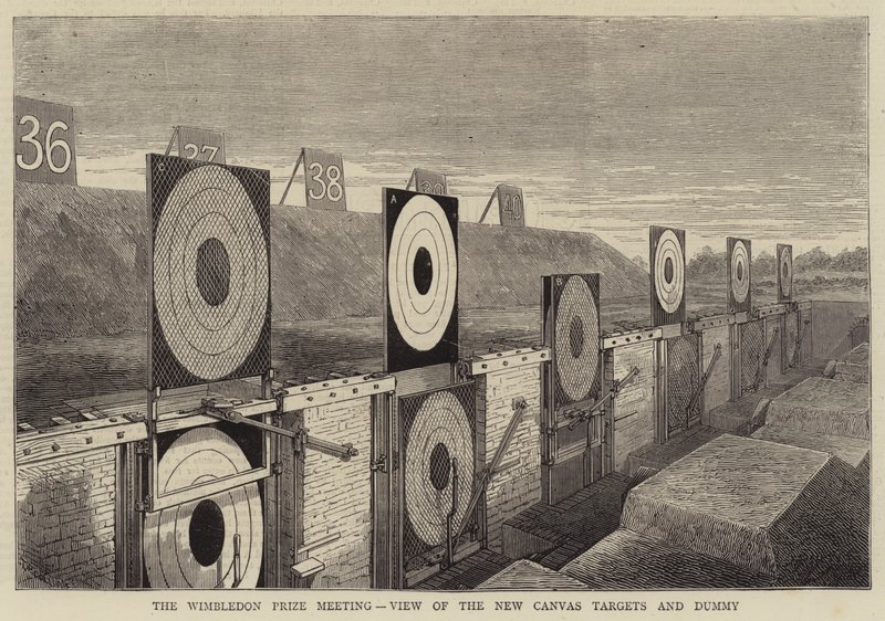 The Wimbledon Prize Meeting, View of the New Canvas Targets and Dummy by English School