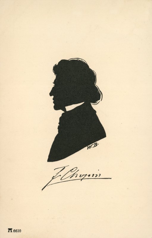 Silhouette of Frederic Chopin by European School