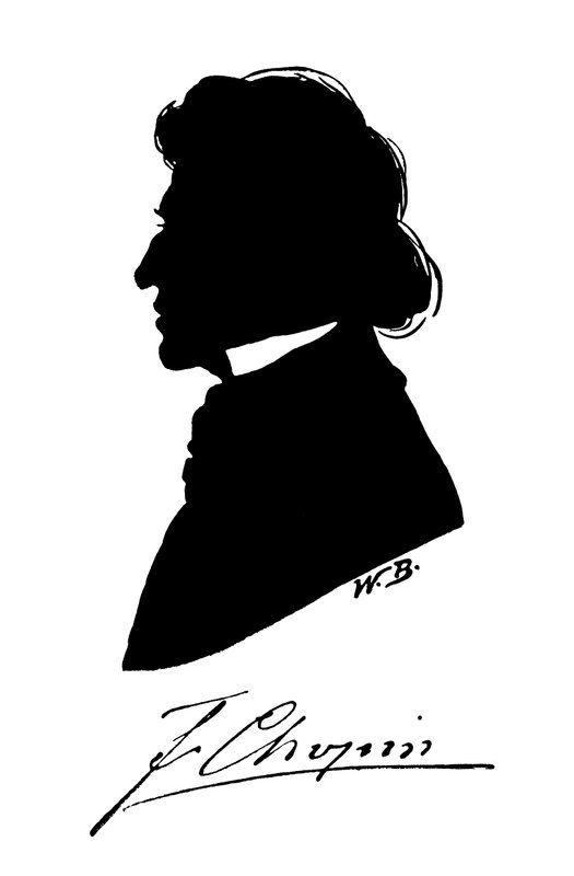 Silhouette of Frederic Chopin by European School