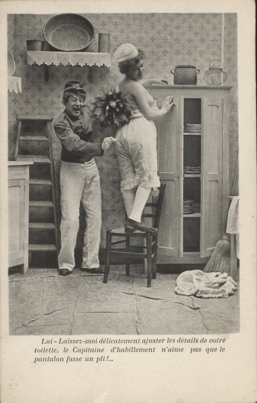 A maid and a bell-boy by French Photographer