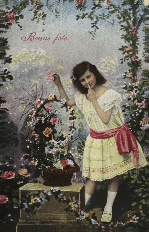 Birthday Card with Little Girl by French Photographer