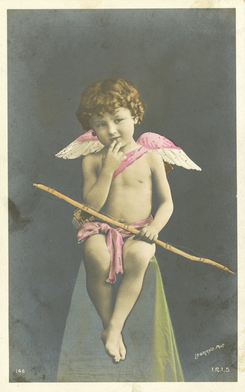 Sitting cherub by French Photographer