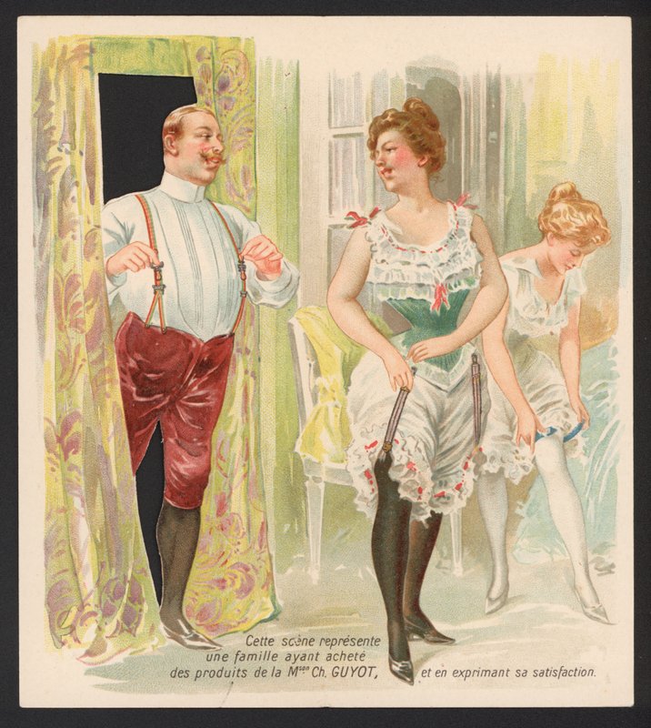 Advertisement for Braces and Suspenders from Maison Guyot by French School