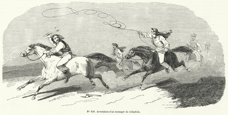 Arrest of a Messenger of Josip Jelacic, Ban of Croatia, Revolution of 1848 by French School