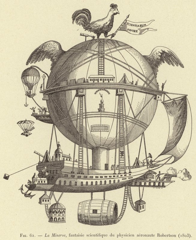 La Minerve, Scientific Fantasy by the Aeronaut Physicist Robertson (1803) by French School