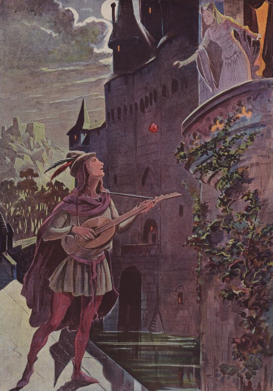 The Troubadour by French School