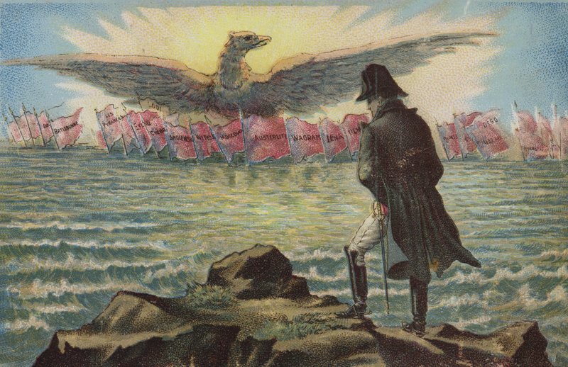 Napoleon Recollecting His Victories by French School
