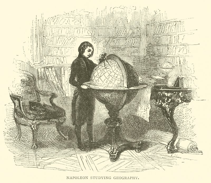 Napoleon Studying Geography by French School