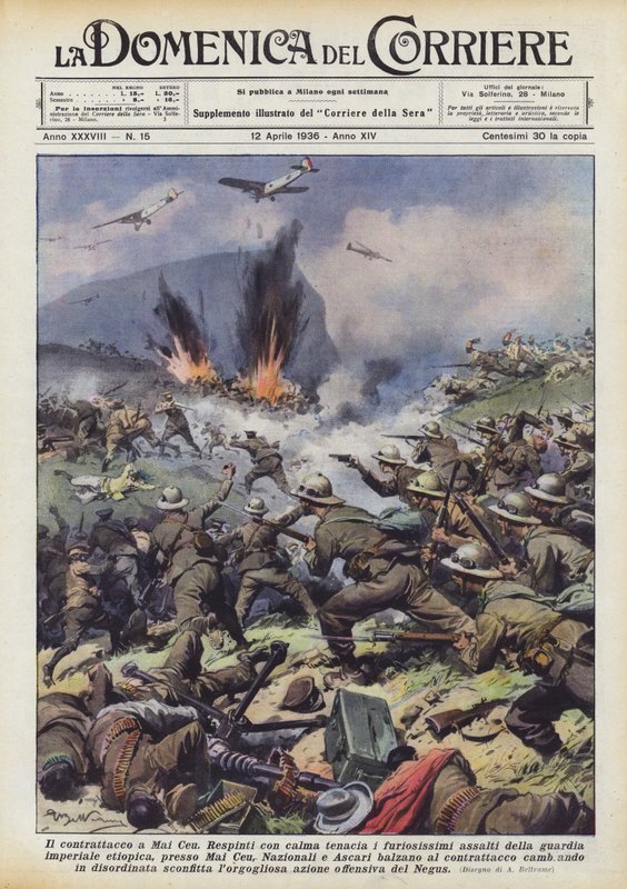 The Counterattack at Mai Ceu by Achille Beltrame