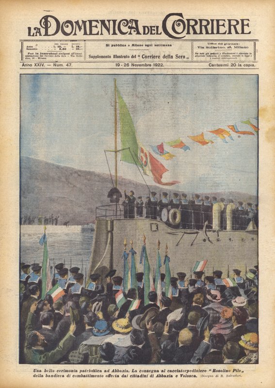 A Beautiful Patriotic Ceremony in Abbazia by Achille Beltrame