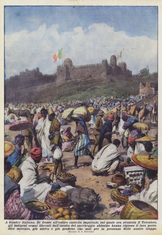 In Italian Gondar by Achille Beltrame