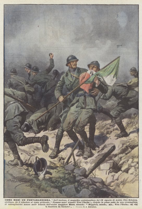 How a Flag Bearer Died by Achille Beltrame