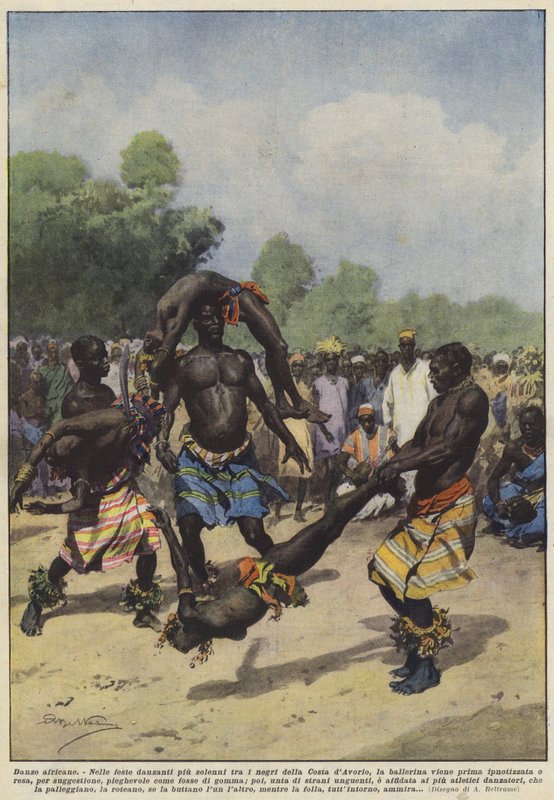 African dances by Achille Beltrame