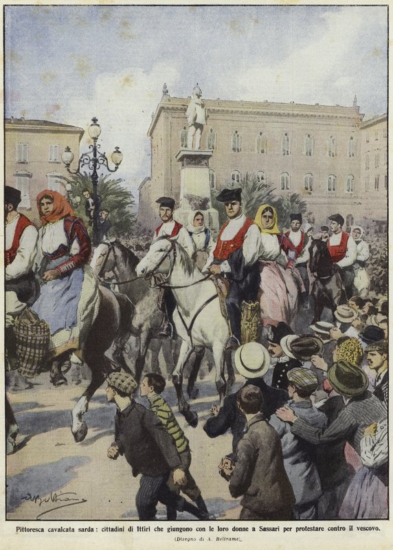 Demonstrations in Sardinia by Achille Beltrame