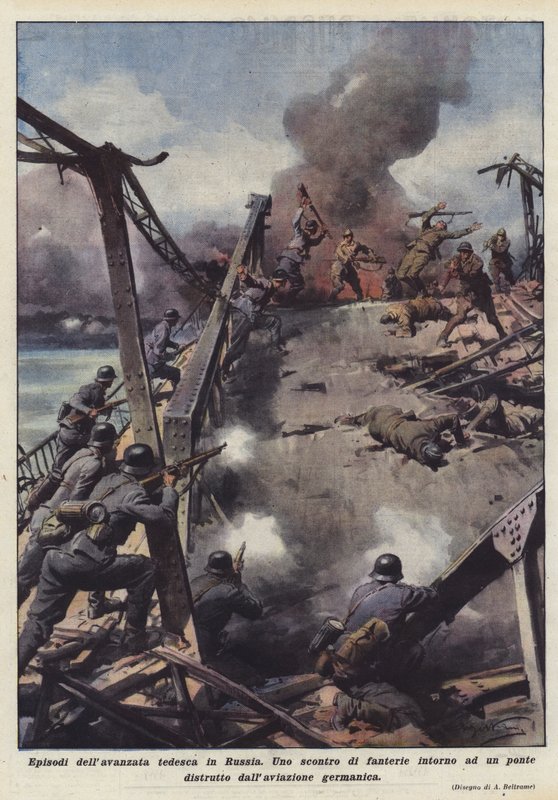 Episodes of the German Advance in Russia by Achille Beltrame