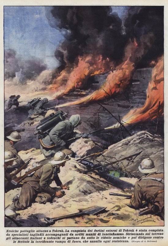 Heroic Patrols Around Tobruk by Achille Beltrame