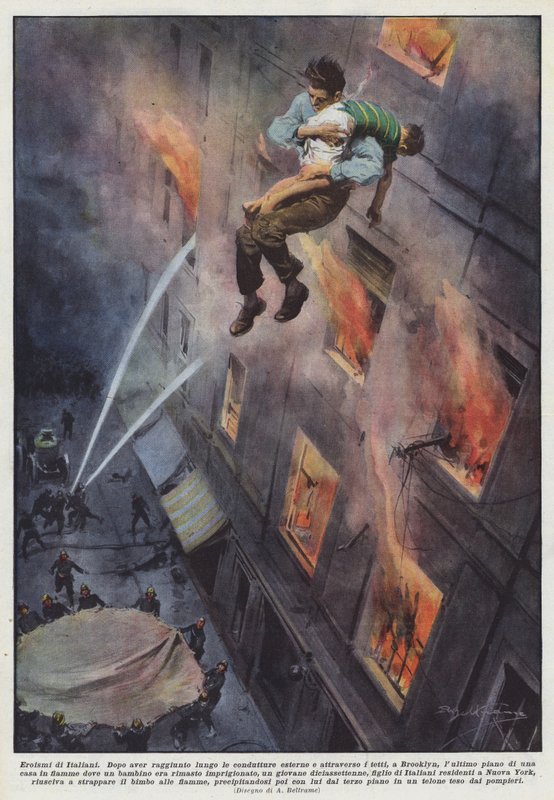 Heroism of Italians by Achille Beltrame